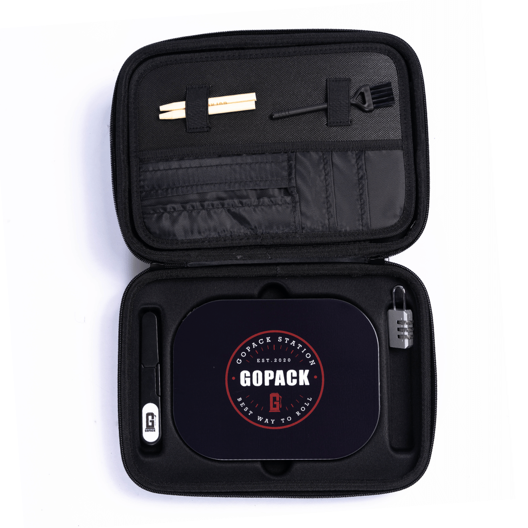 GOPACK Ultimate Magnetic Rolling Tray Set: Complete Accessory Kit & Smell-Proof Case