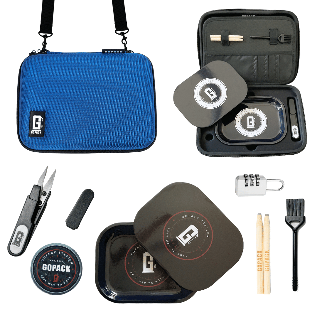 GOPACK Ultimate Magnetic Rolling Tray Set: Complete Accessory Kit & Smell-Proof Case